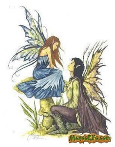 Ilustración de pareja de Hadas (chico y chica)